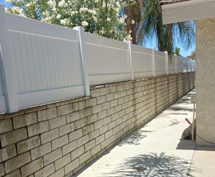 wall topper fence Murrieta Ca